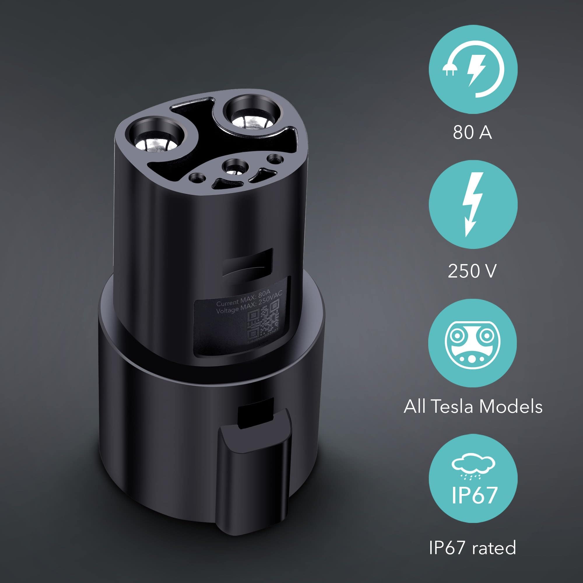 Adaptador J1772 a Tesla 80 Amp (250V) - Adaptador de Carga - Imagen 3
