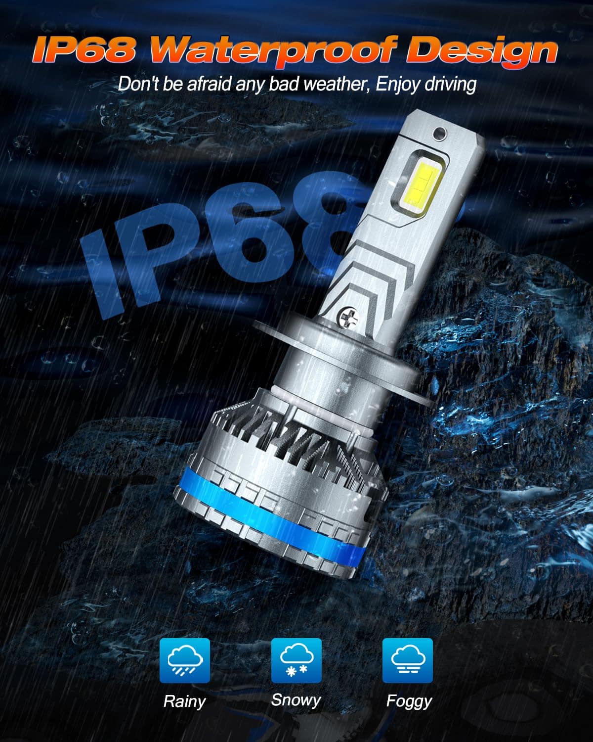 Bombillas de niebla H7 FAHREN mejoradas, 120W 40000LM H7, - Imagen 6