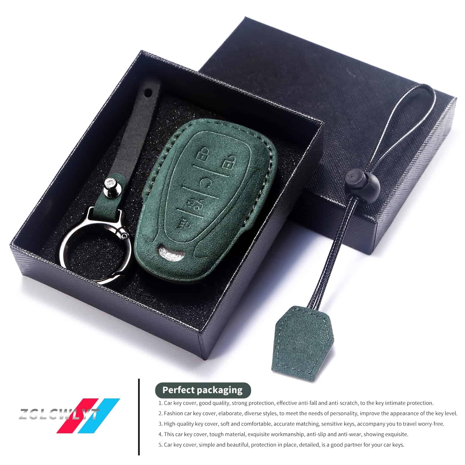 Estuche de llavero de cuero GZLCWLYT compatible con - Imagen 8