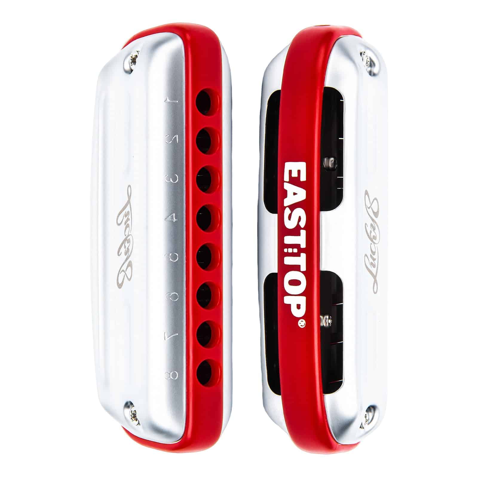 Armonica East top de 8 Agujeros, Armonica de Blues en C,