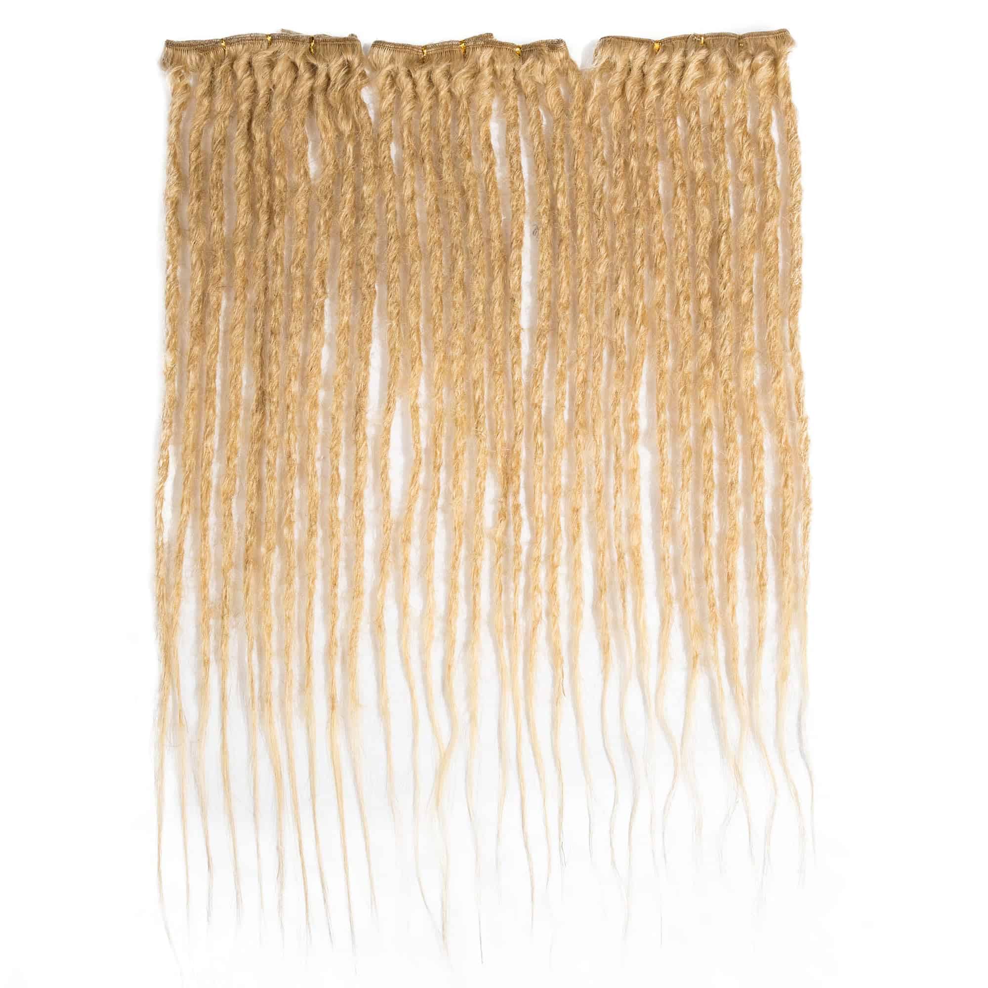 Extensiones de rastas de cabello humano con doble trama de