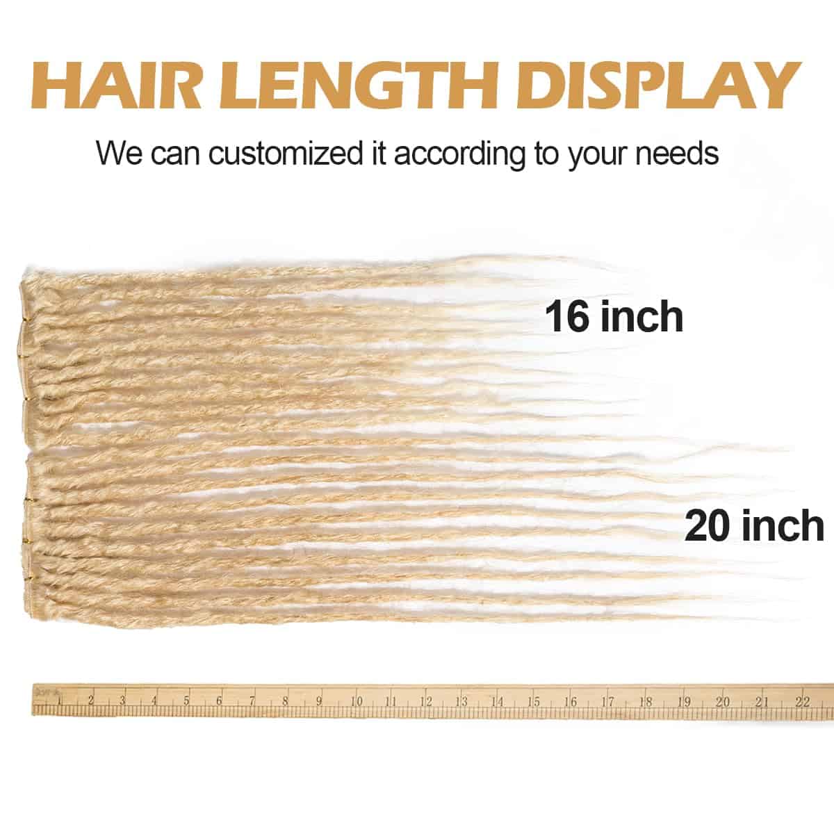 Extensiones de rastas de cabello humano cosidas a mano de - Imagen 5