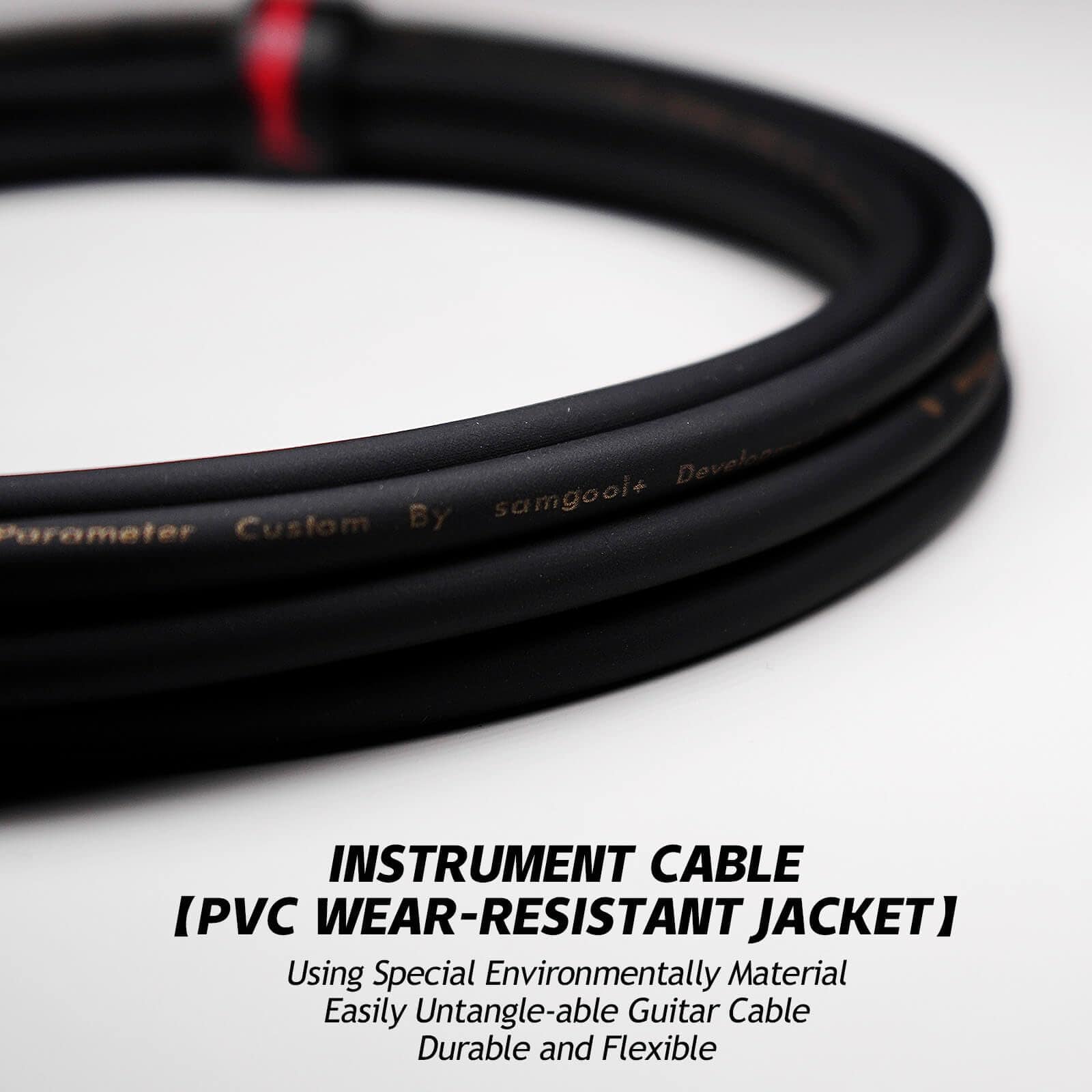 Cable de Guitarra Samgool de 20 pies, Cable de -Negro - Imagen 3