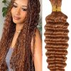 Mechones de Trenza de Cabello Humano Ondulado Profundo en