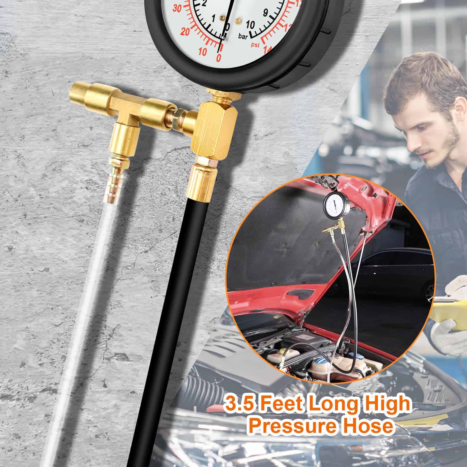 Uprimu 0-140PSI Kit de Prueba de Presión de Bomba de - Imagen 6