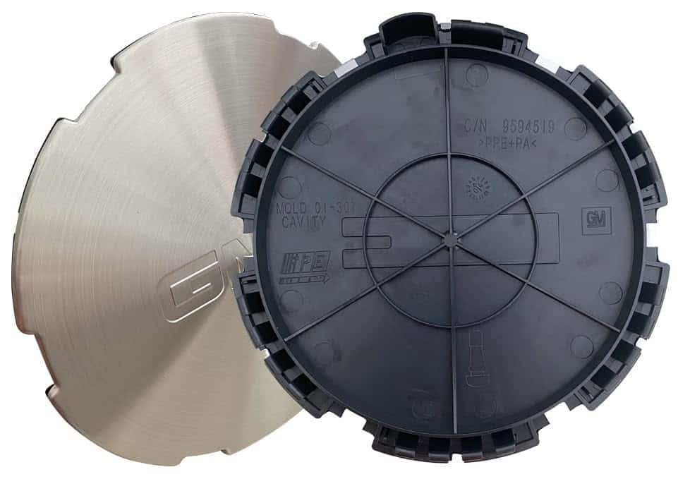 Tapacubos del Centro de Rueda Plateado Cepillado - Imagen 3