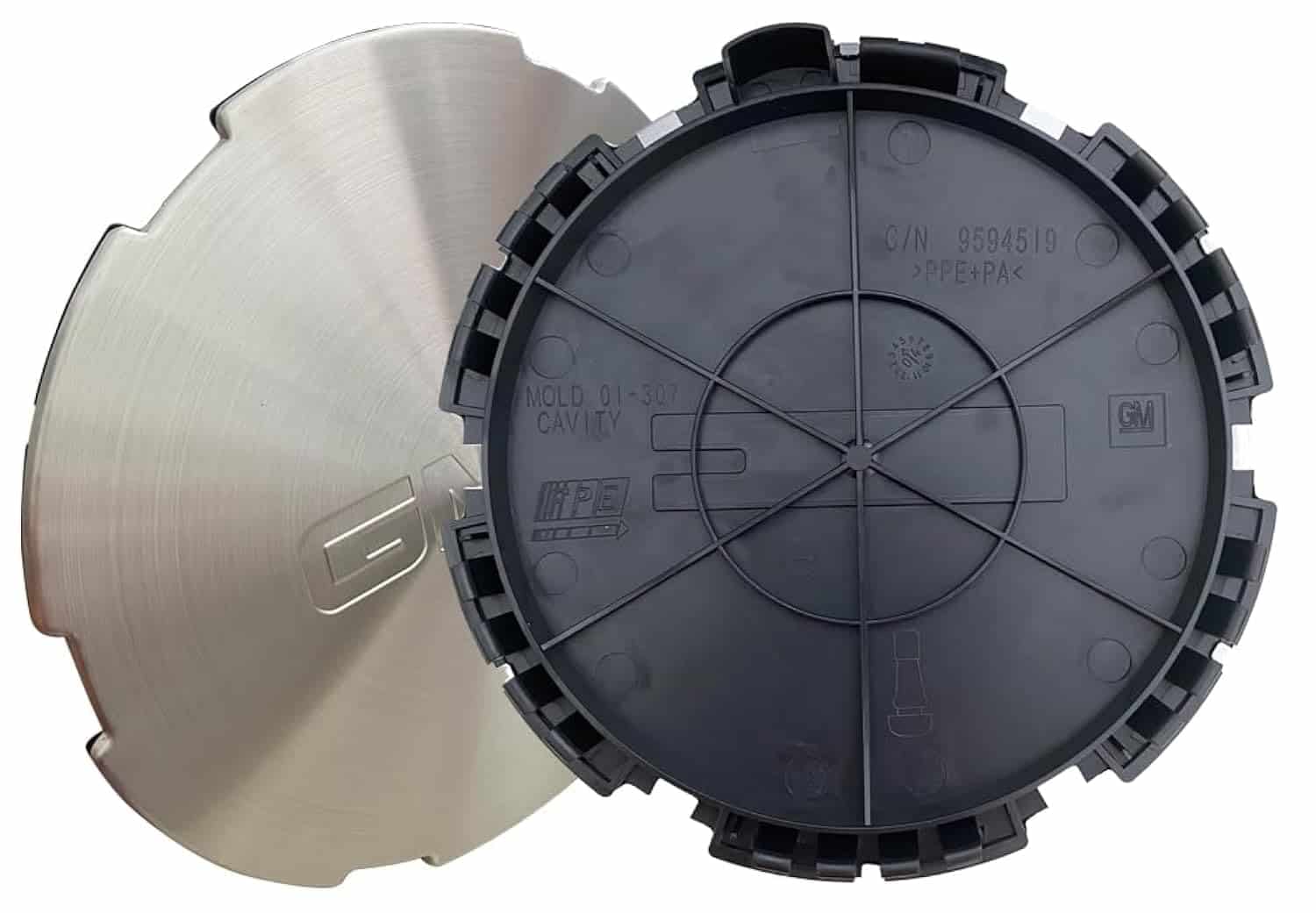 Tapacubos del Centro de Rueda Plateado Cepillado