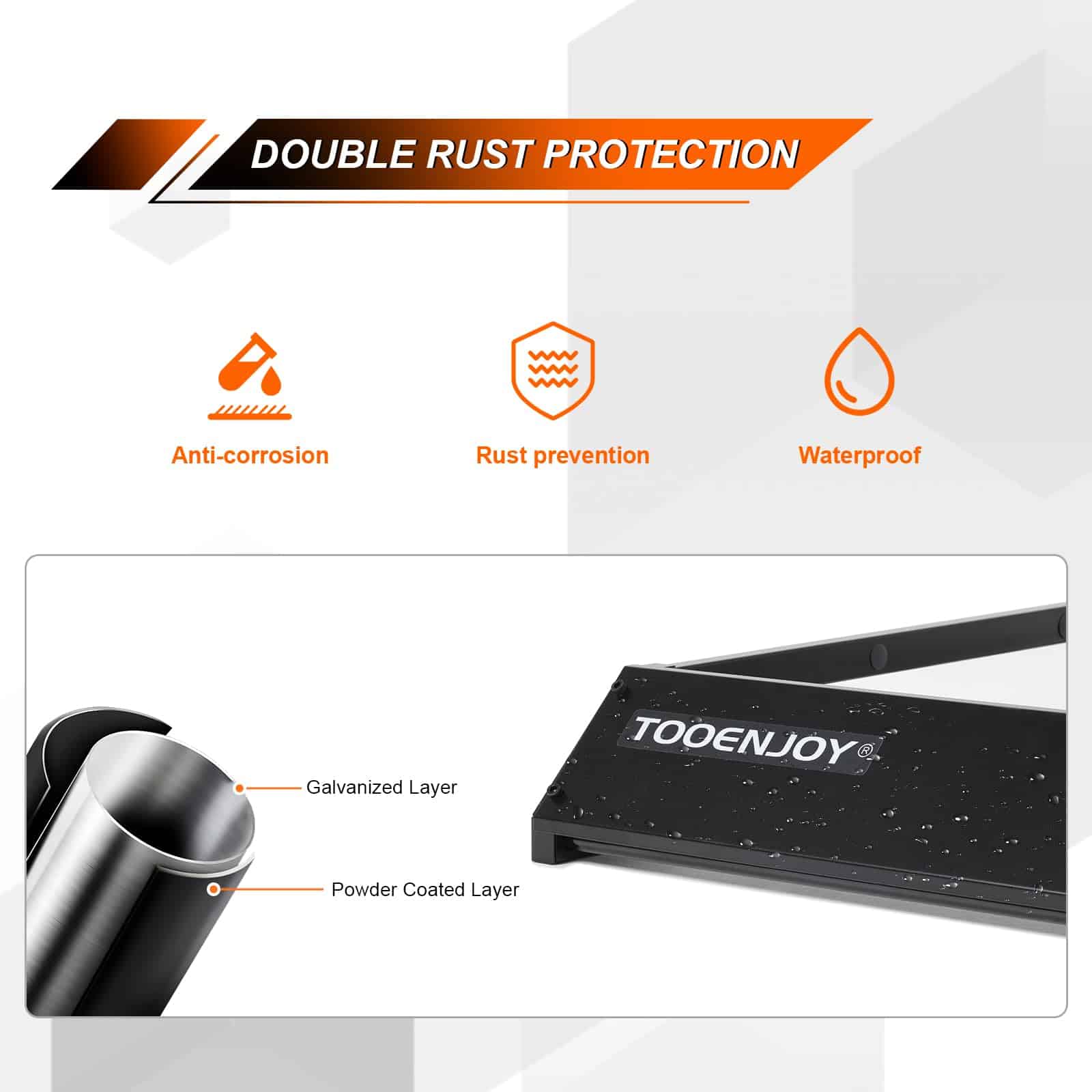 Portaequipajes de techo TooEnjoy 43 x 35 x 4.7 pulgadas, - Imagen 5