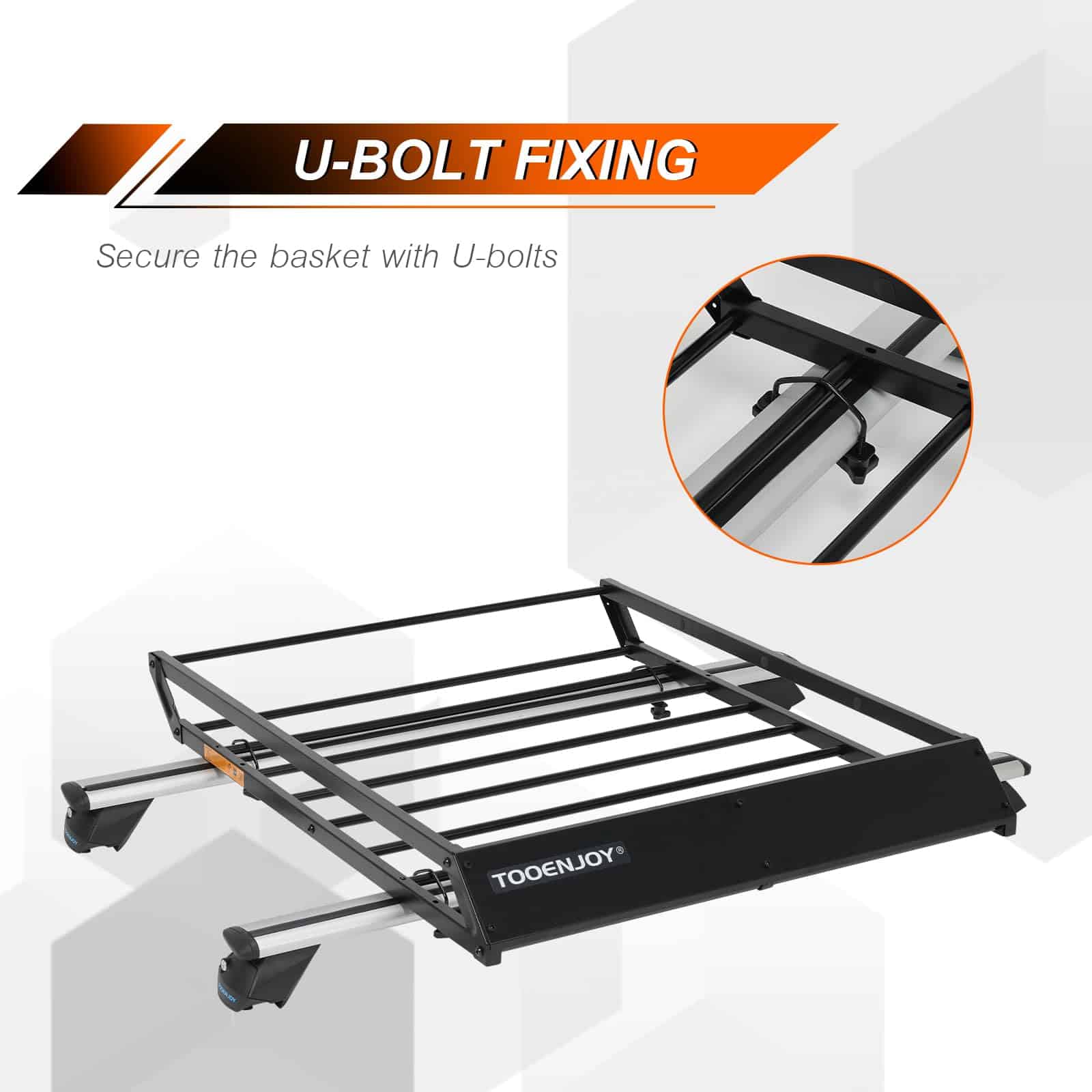 Portaequipajes de techo TooEnjoy 43 x 35 x 4.7 pulgadas, - Imagen 6