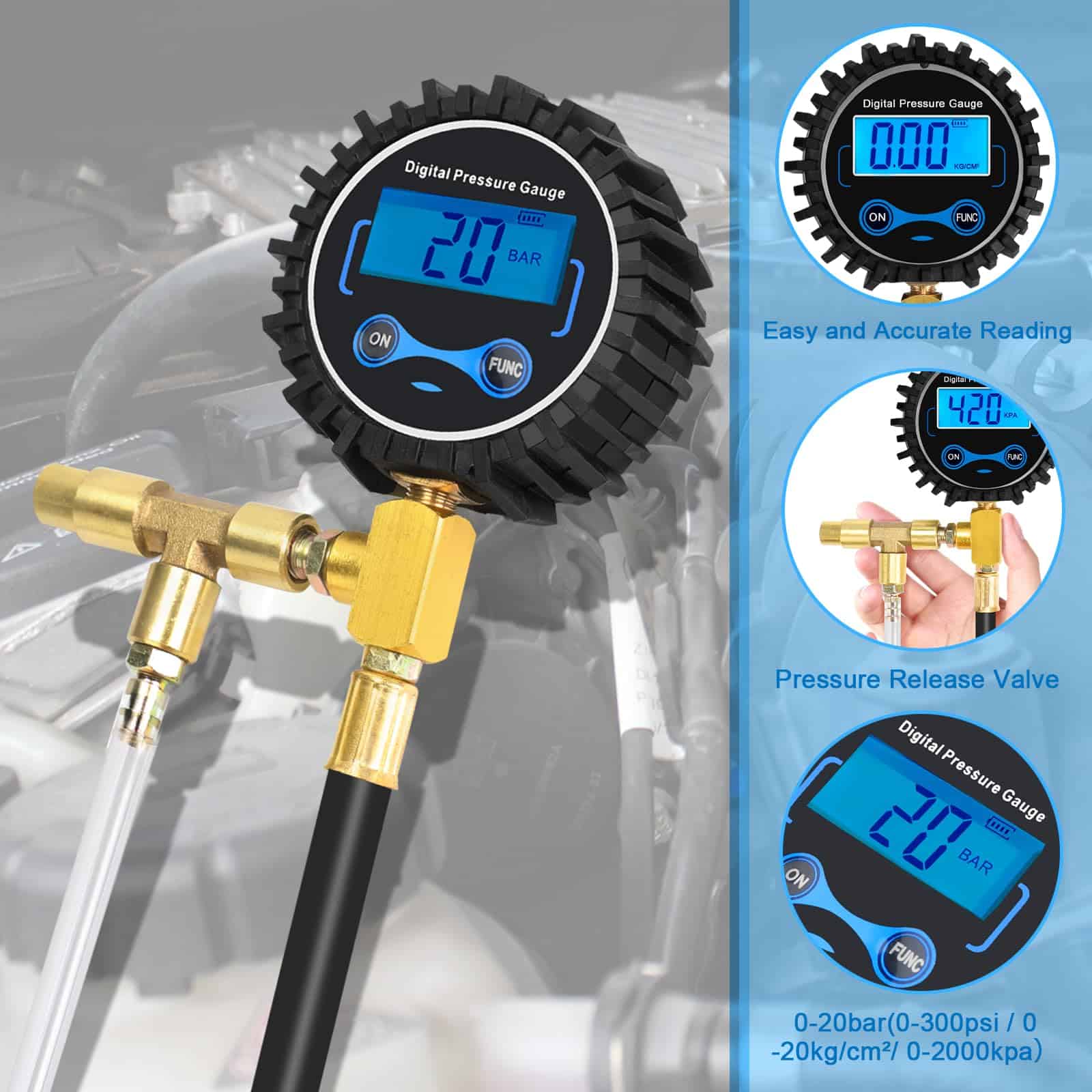 Kit de Prueba de Presión de Inyección de -Negro - Imagen 3