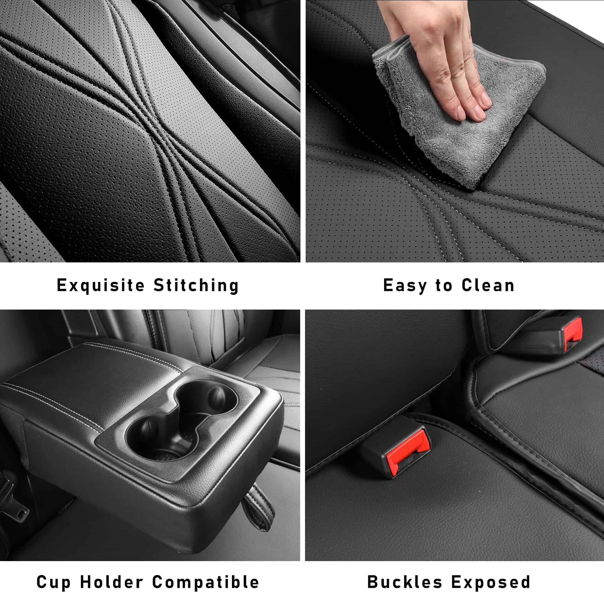 Fundas de Asiento de Piel Sintética Impermeables LINGVIDO - Imagen 5