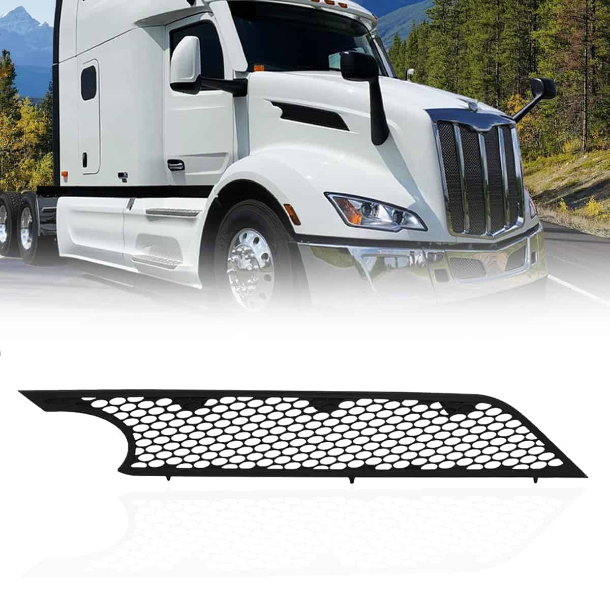 Rejilla lateral negra de repuesto para ventilación de capó