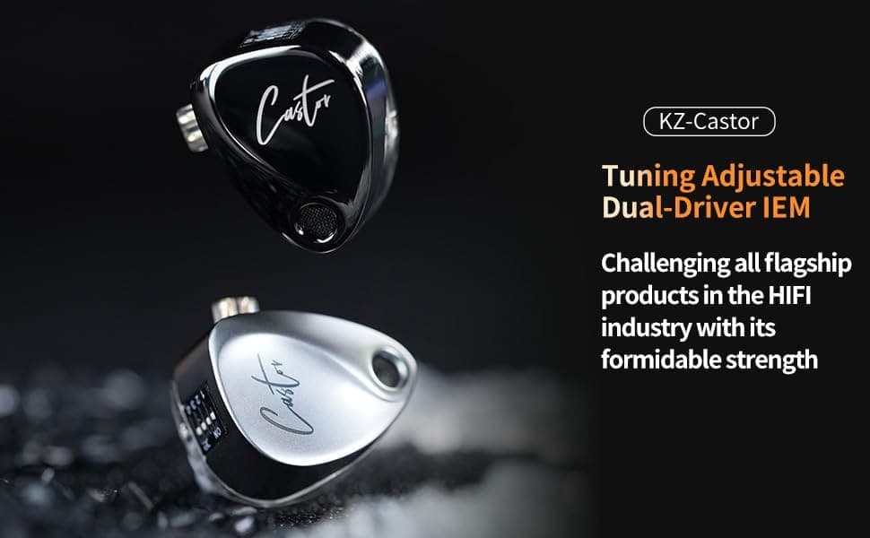 Audífonos intrauditivos KZXYHYN KZ Castor IEM ajustables de - Imagen 9