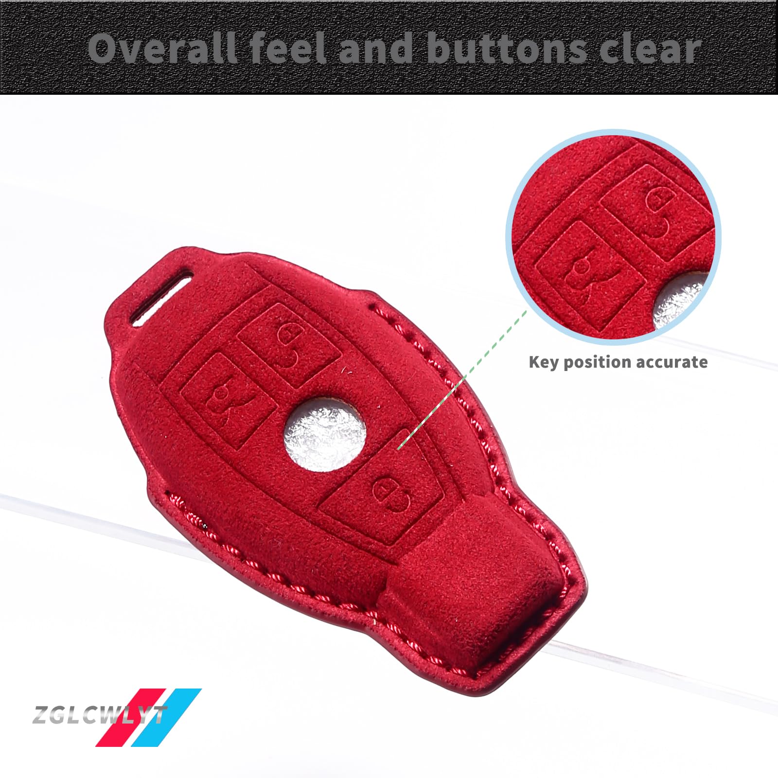 Estuche de llave de cuero genuino para Mercedes Benz, - Imagen 5