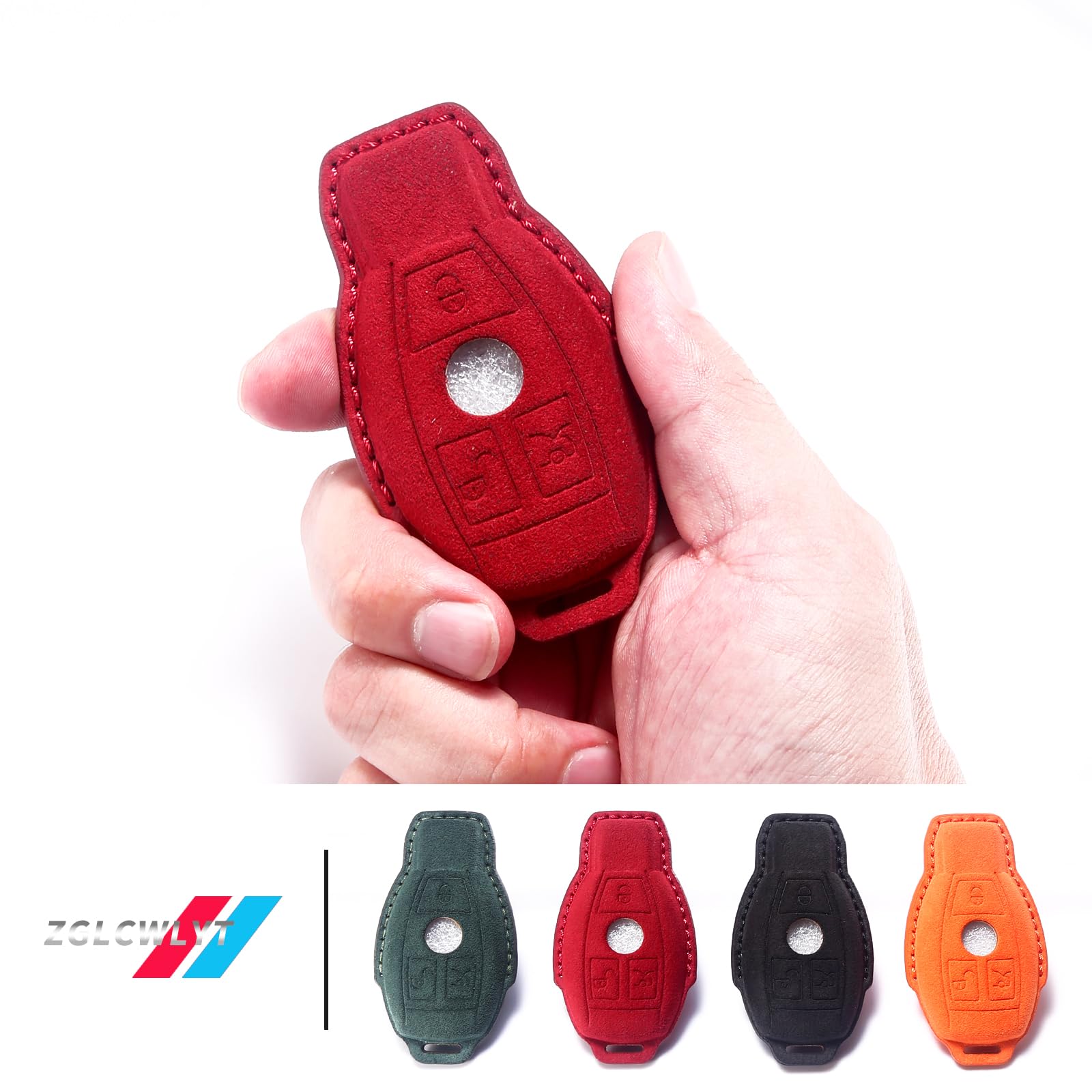 Estuche de llave de cuero genuino para Mercedes Benz, - Imagen 6