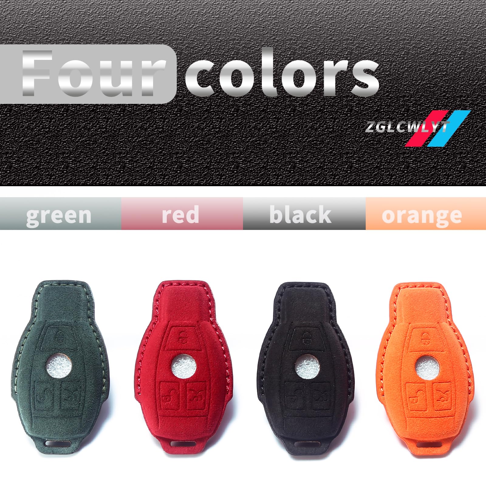 Estuche de llave de cuero genuino para Mercedes Benz, - Imagen 7