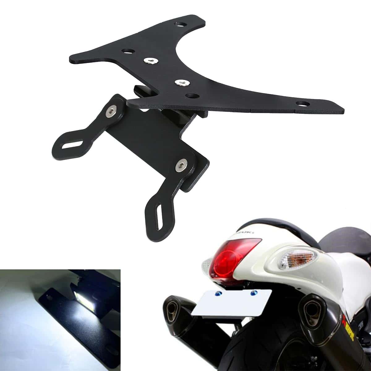Soporte de Placa de Matrícula Eliminador de -Negro