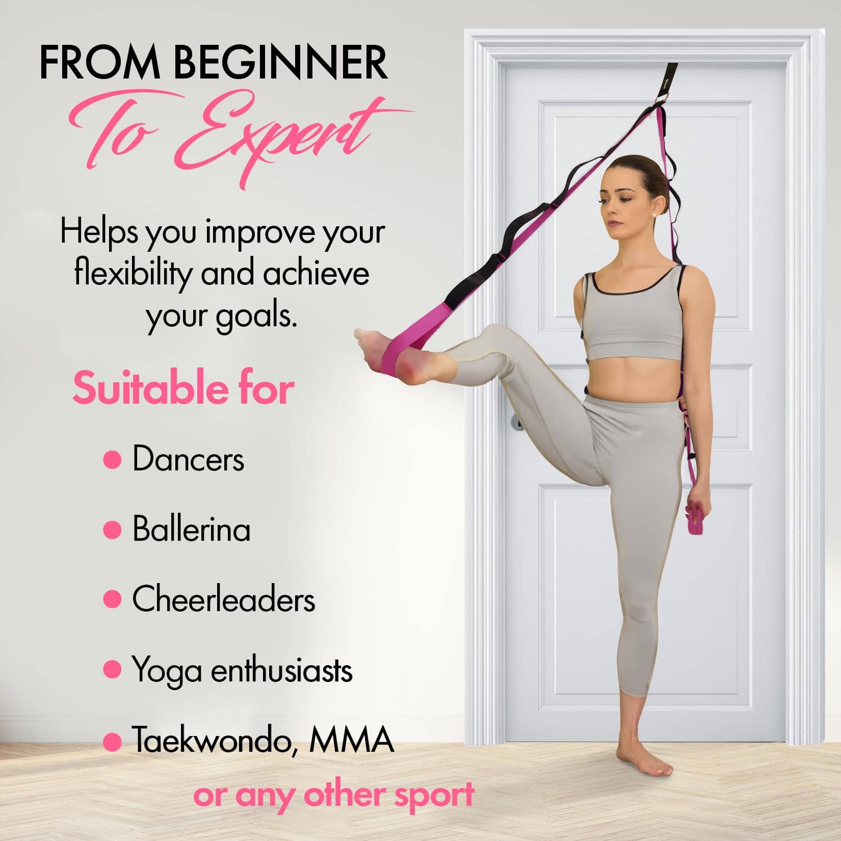 Correa de Yoga de 10 Lazos con Anclaje para Puerta - Correa - Imagen 5