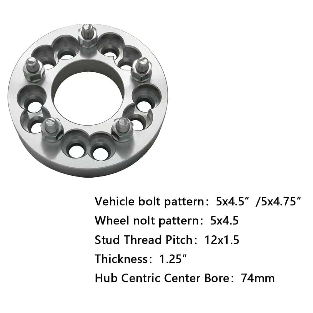 Juego de 2 adaptadores de rueda de 5x4.5 / 5x4.75 a 5x4.5 - Imagen 3