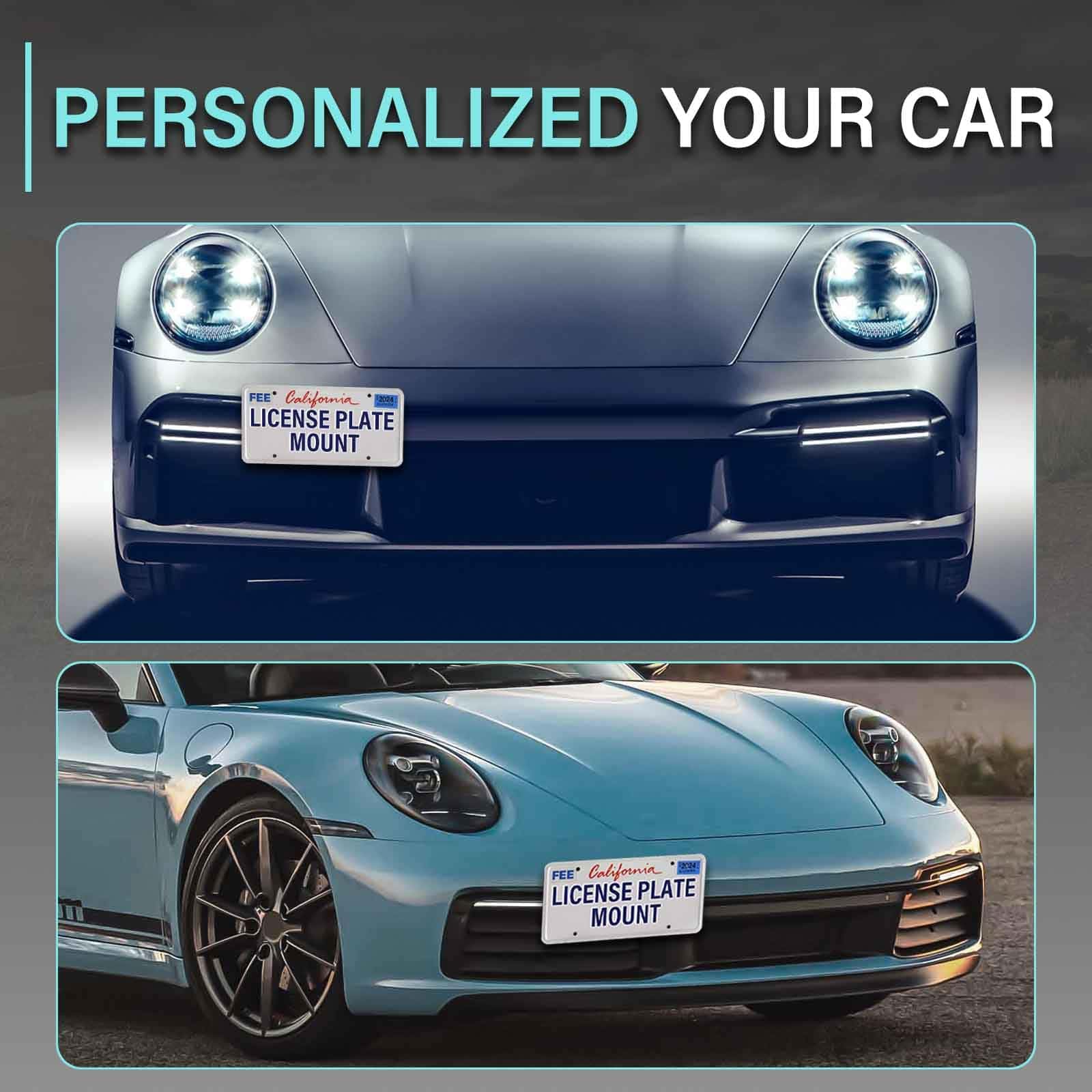 Soporte de Placa de Matrícula Delantera -Negro - Imagen 6