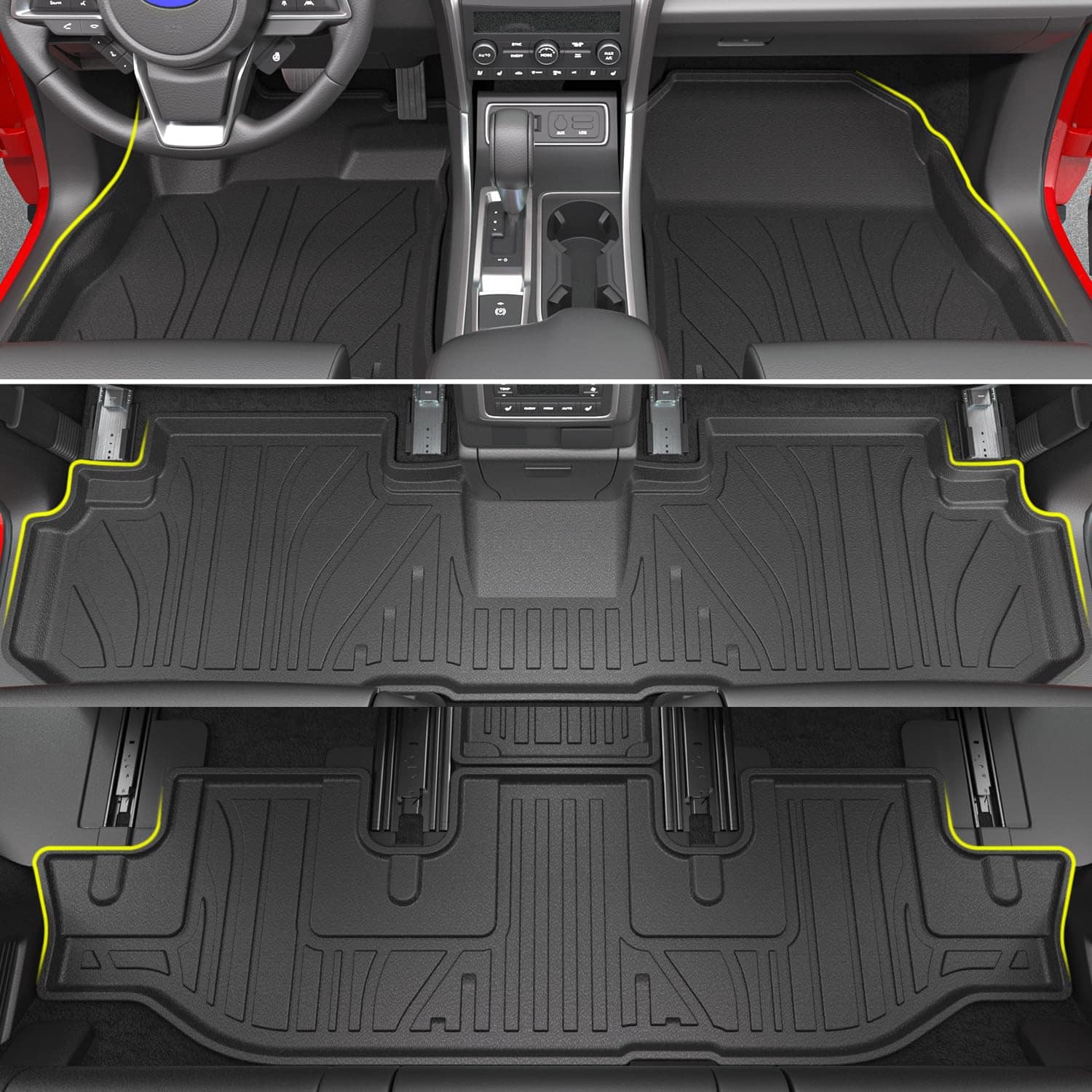 Powoq Tapetes para 7&8 Asientos Compatible con Subaru - Imagen 4