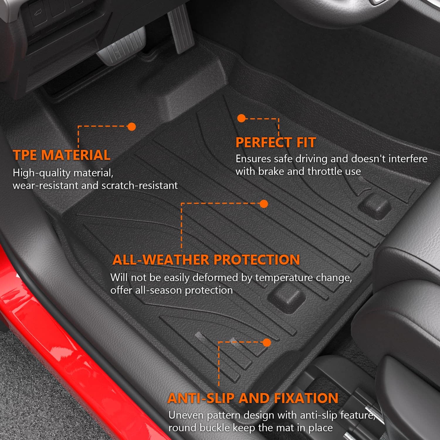Powoq Tapetes para 7&8 Asientos Compatible con Subaru - Imagen 5