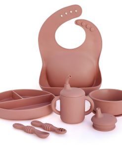 Little Loon Baby Feeding Essentials: Set de -Rosa