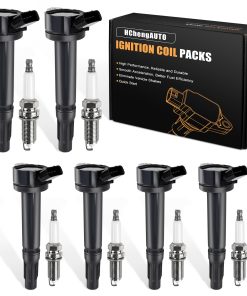 6pcs Bobina de Encendido UF487 y Bujías 6619 Compatible con