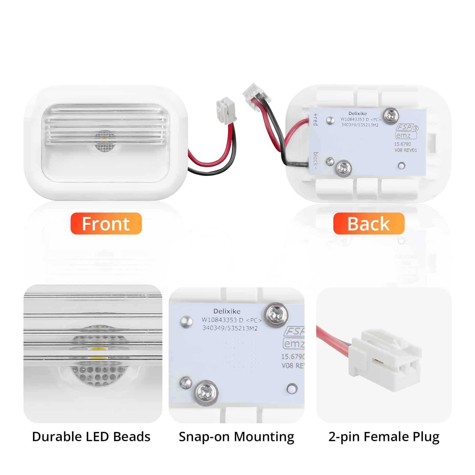 Bombilla de luz de refrigerador Showingo W10695459 - Imagen 4