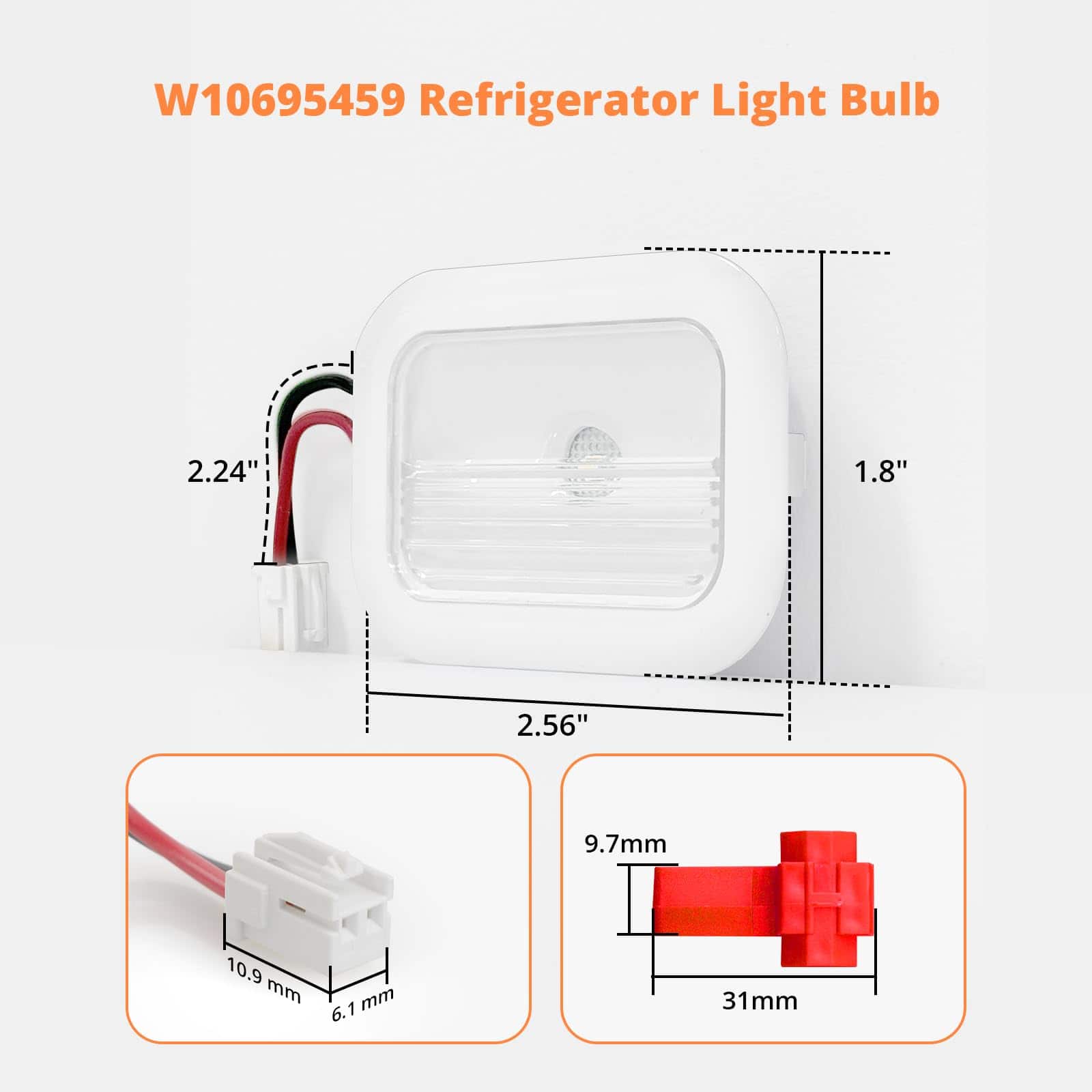 Bombilla de luz de refrigerador Showingo W10695459 - Imagen 3
