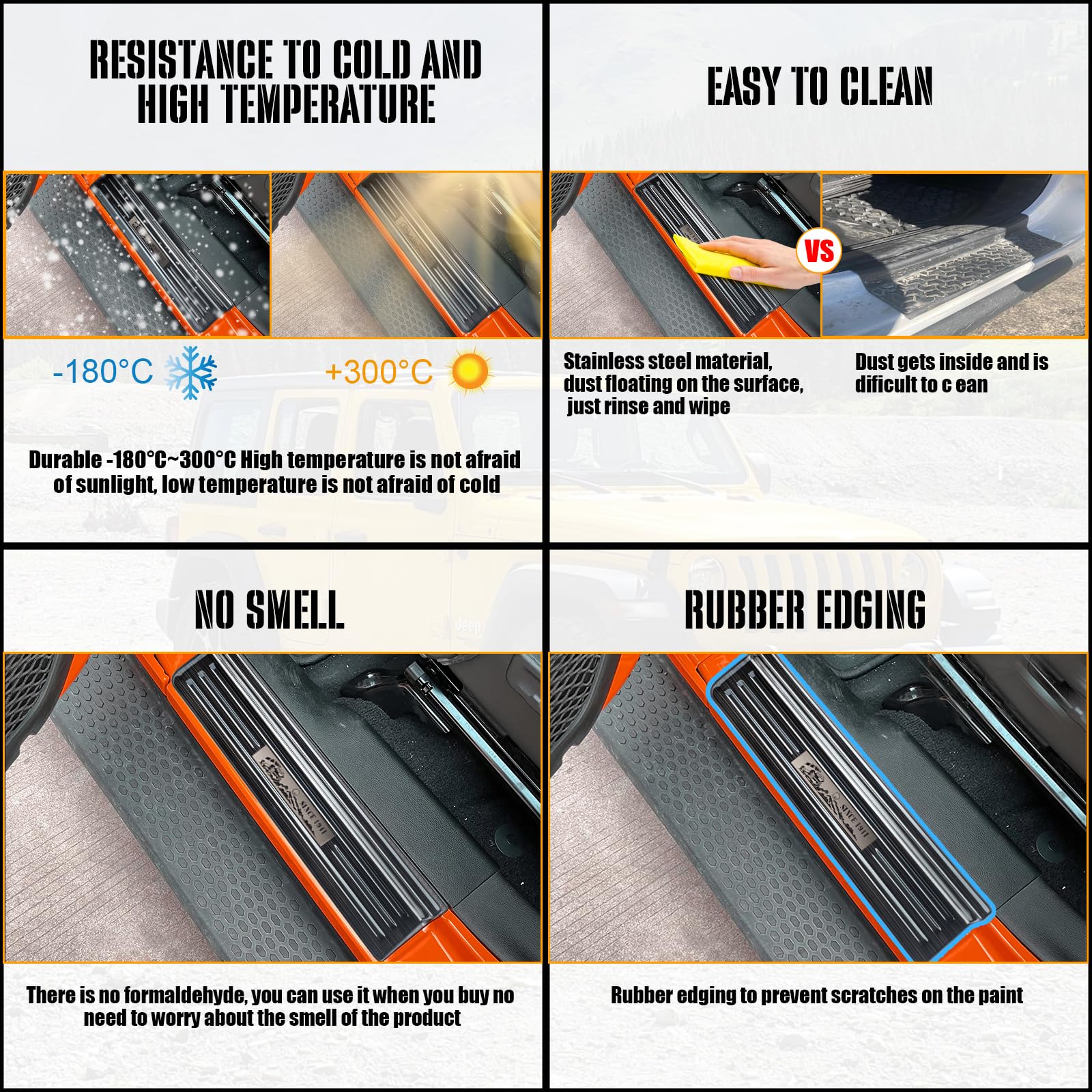 Rowa 304 Stainless Steel Door Sill Guards Compatible with - Imagen 7