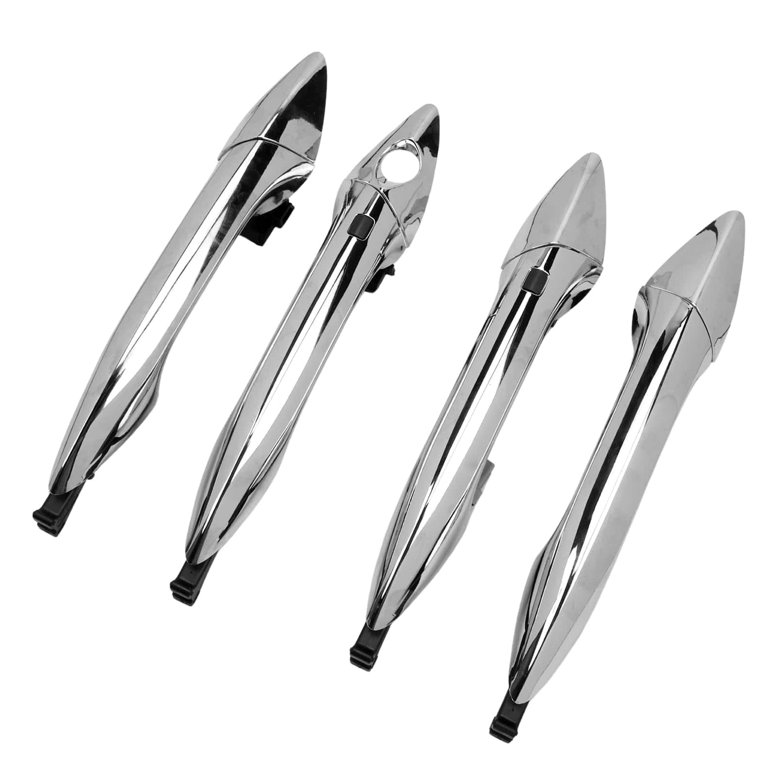 4PCS Manija de Puerta Exterior Cromada Compatible con
