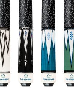 Juego de 4 Palos de Billar 58" con Agarre de Hilo de Nylón