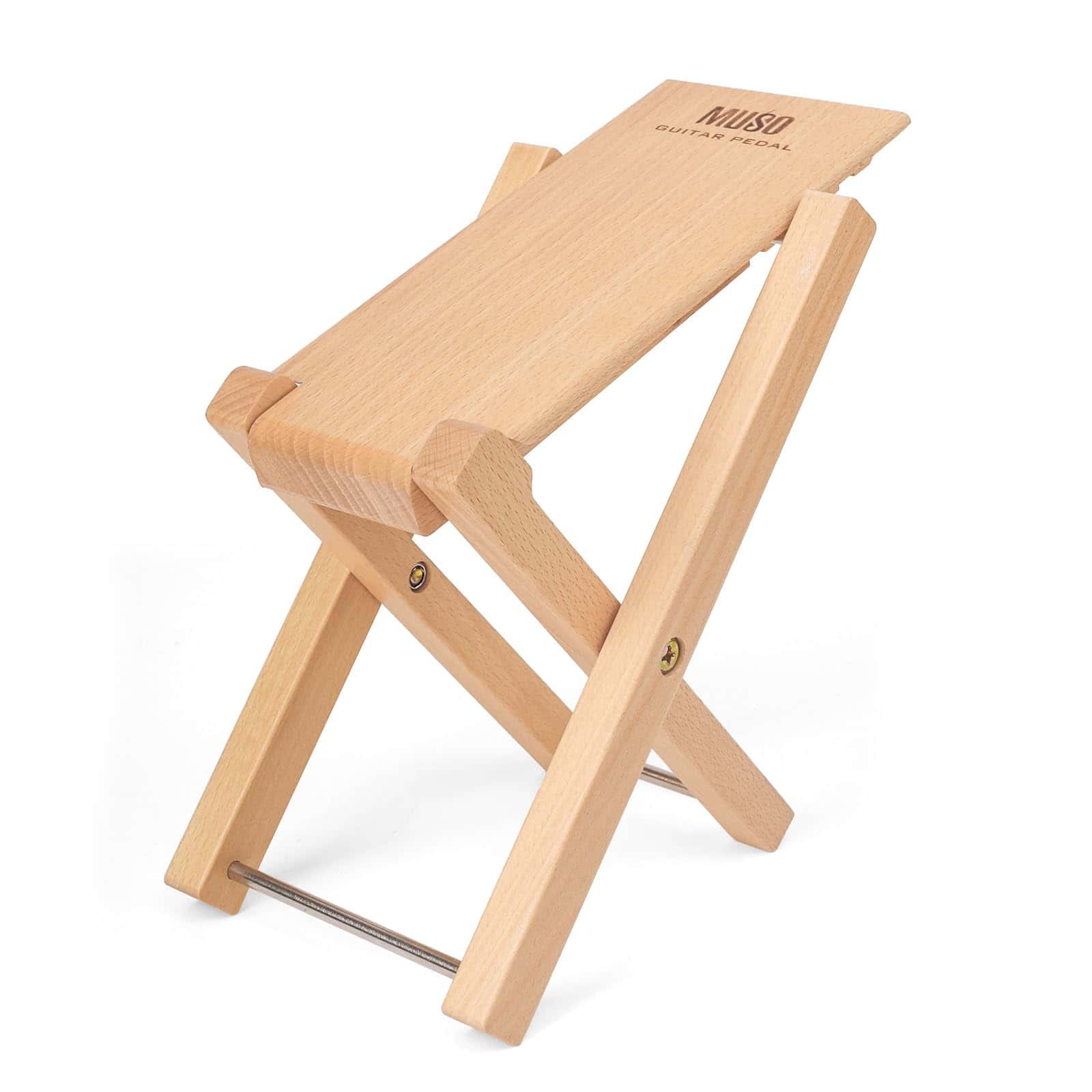 Taburete para guitarra Muso, reposapiés ajustable de madera