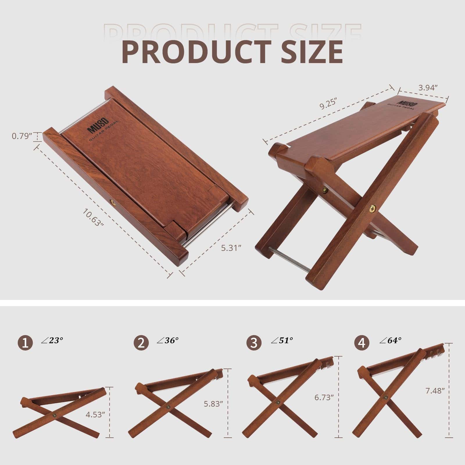 Taburete de Guitarra Muso Reposapiés, Reposapiés de Pie - Imagen 3