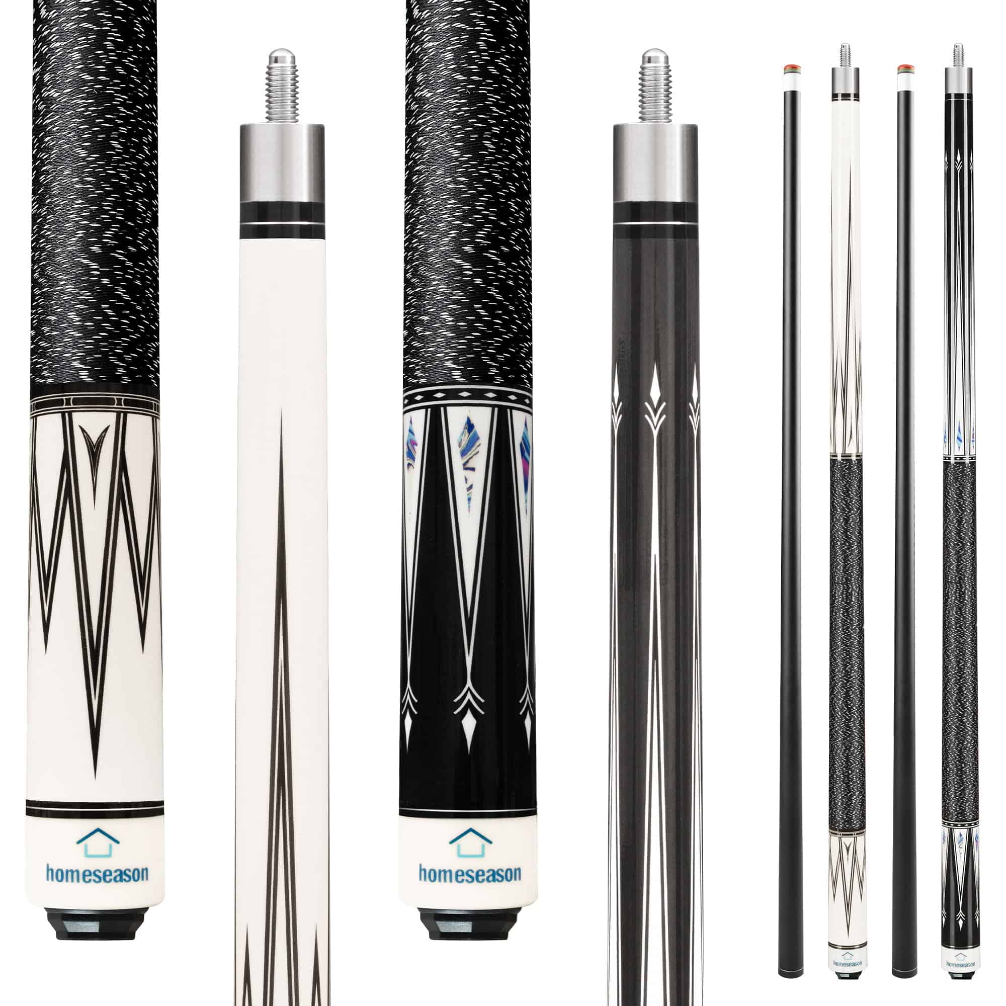 Set de 2 Palos de Billar de Pool de 58" Palo de Billar
