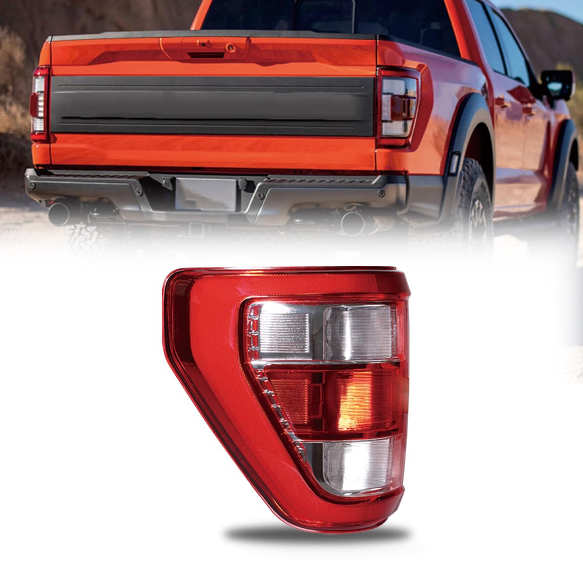 Ensamblaje de luz trasera Compatible con -Rojo