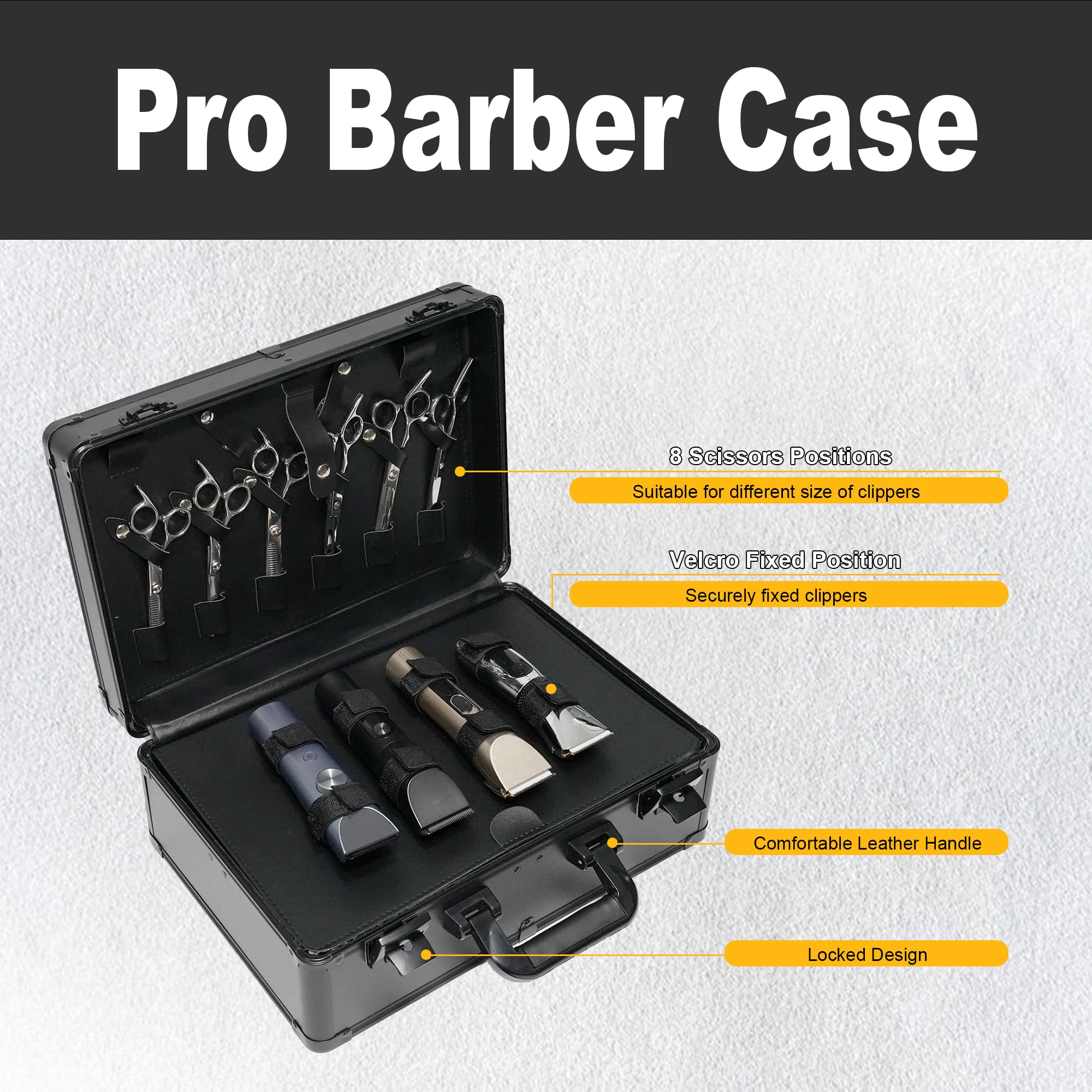 Estuche de Barbero Profesional FEILA BEAUTY de Aluminio - Imagen 3