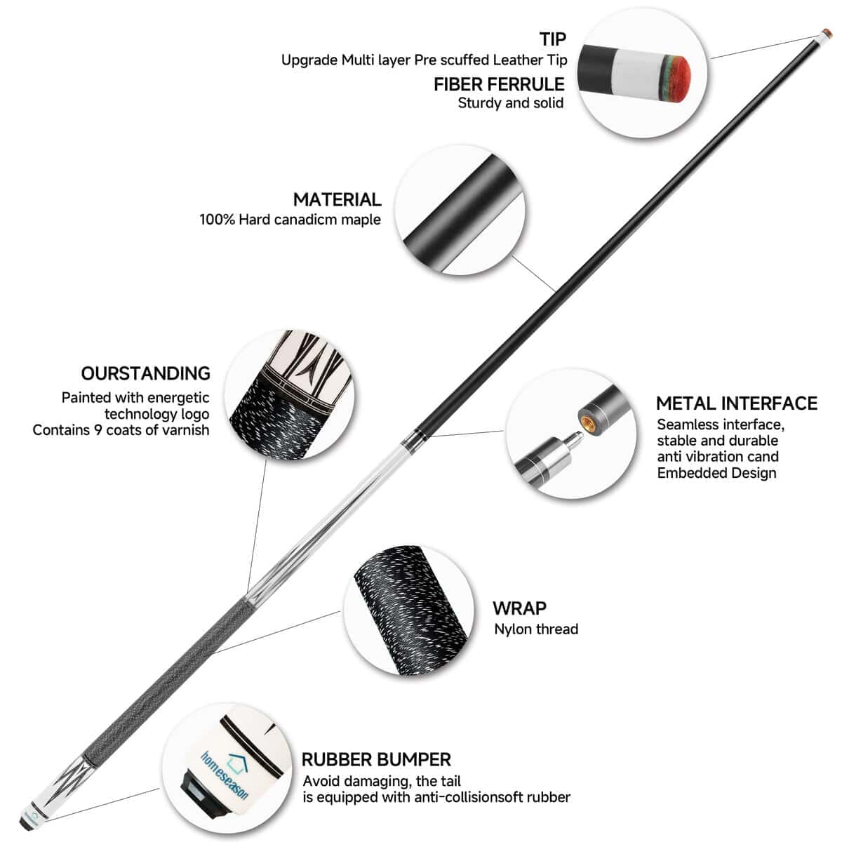 Palillo de Billar HomeSeason 58" Palos de Billar - Imagen 3