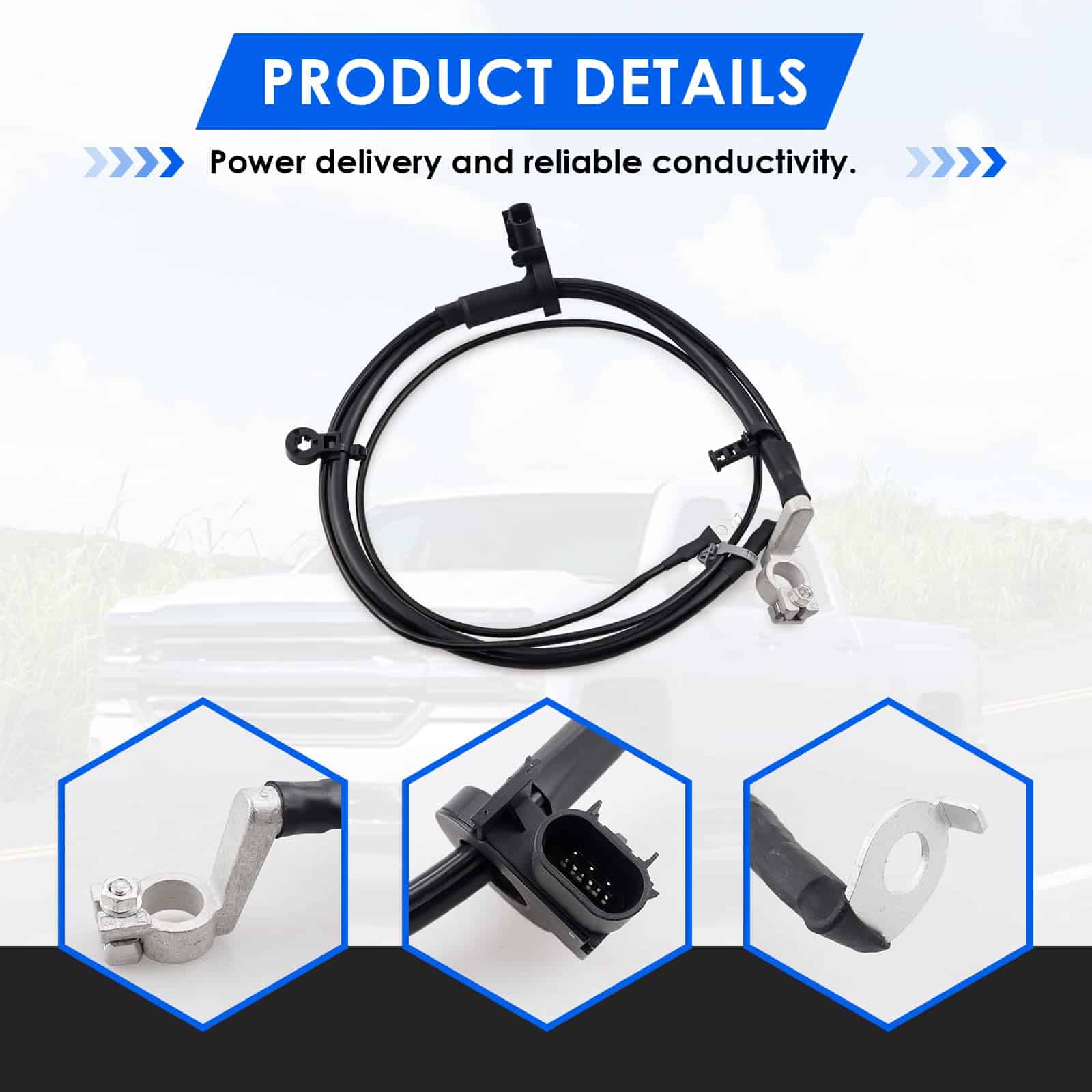 Cable Negativo de Batería Compatible con Silverado Sierra - Imagen 7