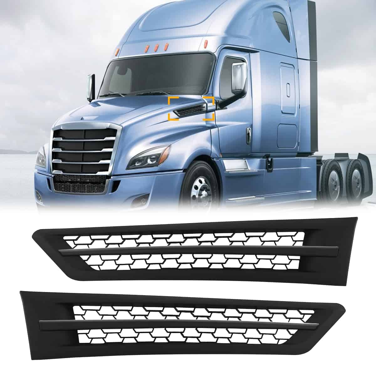 Par de Rejillas de Admisión de Aire del Capó Lateral