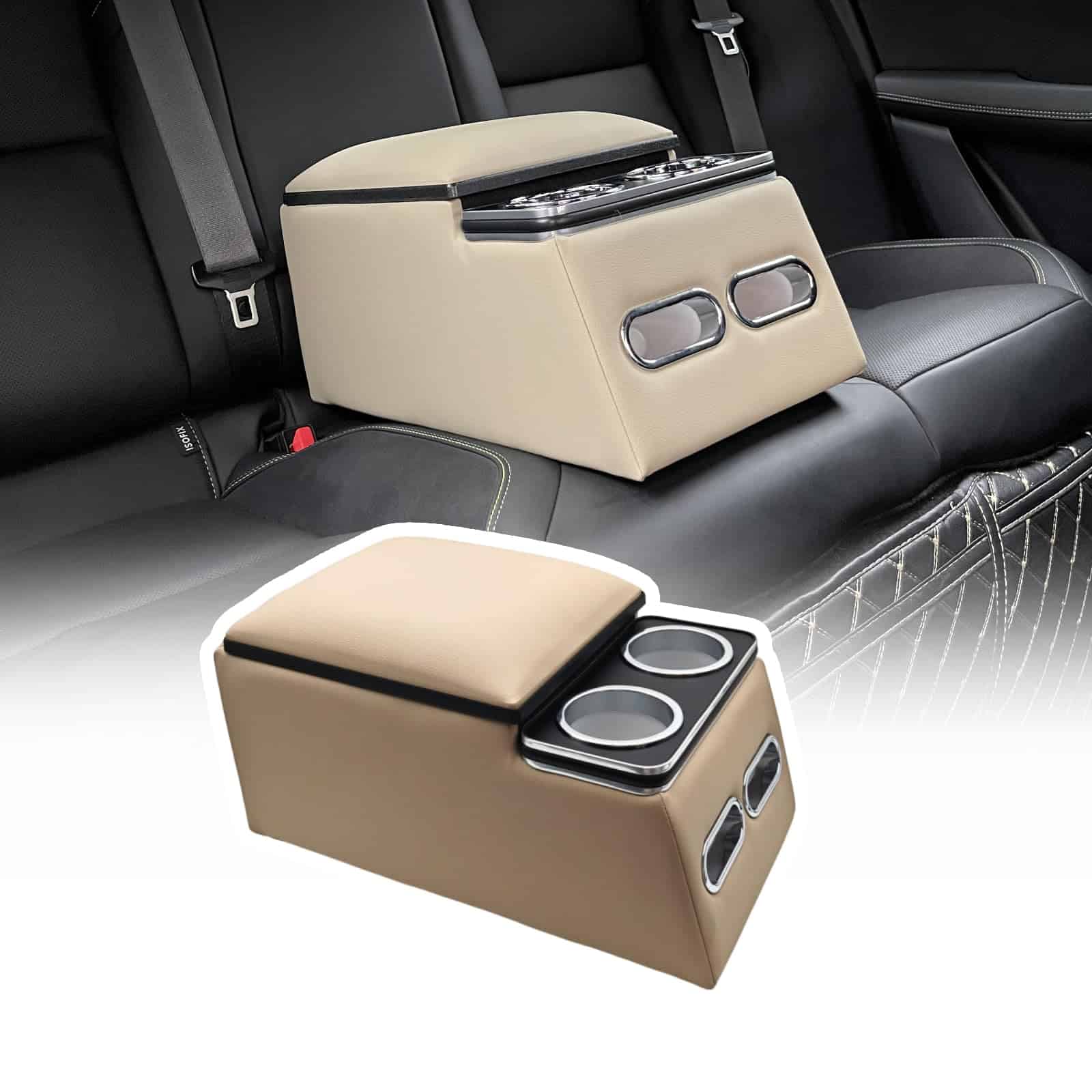 Organizador de consola central ZQULOYO con -Blanco