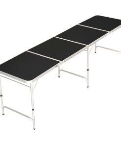 Mesa de Beer Pong / Tailgate BPONG, Negro Liso - Oficial
