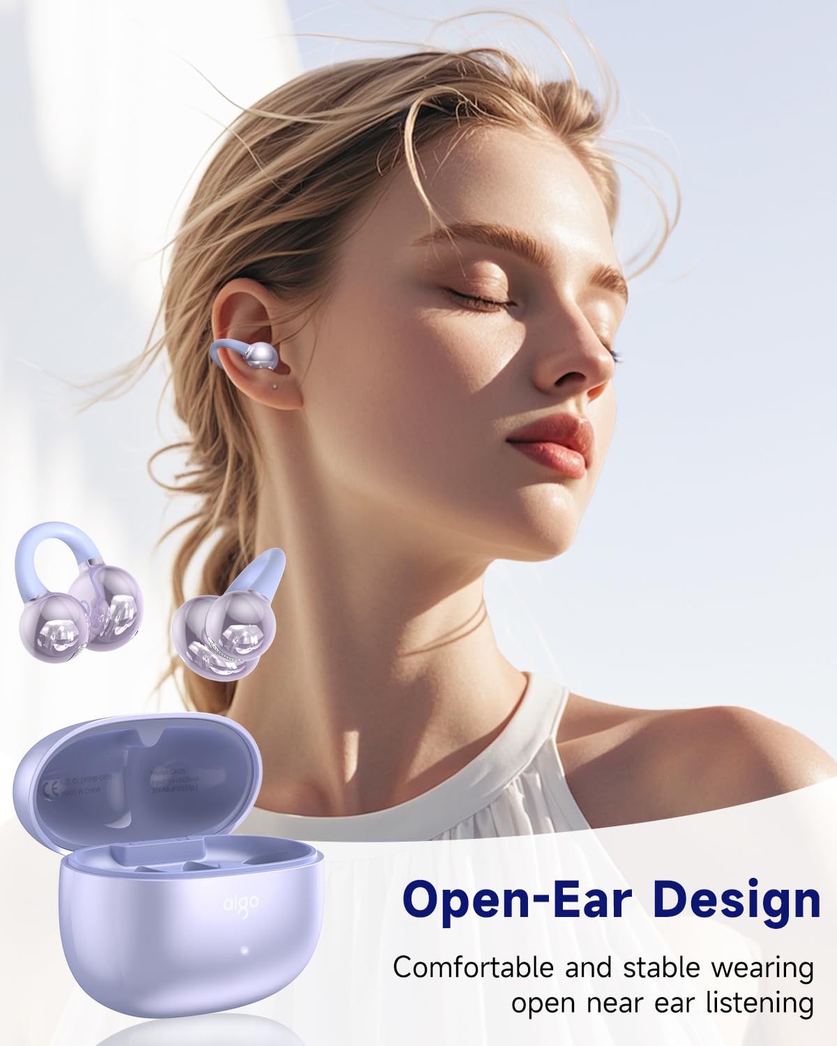 aigo CA05 Auriculares Inalámbricos de Clip para Orejas - Imagen 4