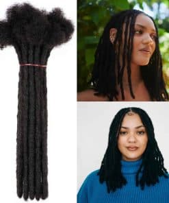Extensiones de Rastas de Cabello Humano Real 100% 0.2-0.8cm
