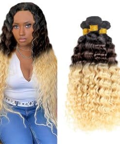 Mechones de Cabello Humano Ombre Marrón - Onda Profunda #4