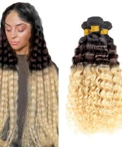 Mechones de Cabello Humano T1B/4/613 Bundle Onda Profunda