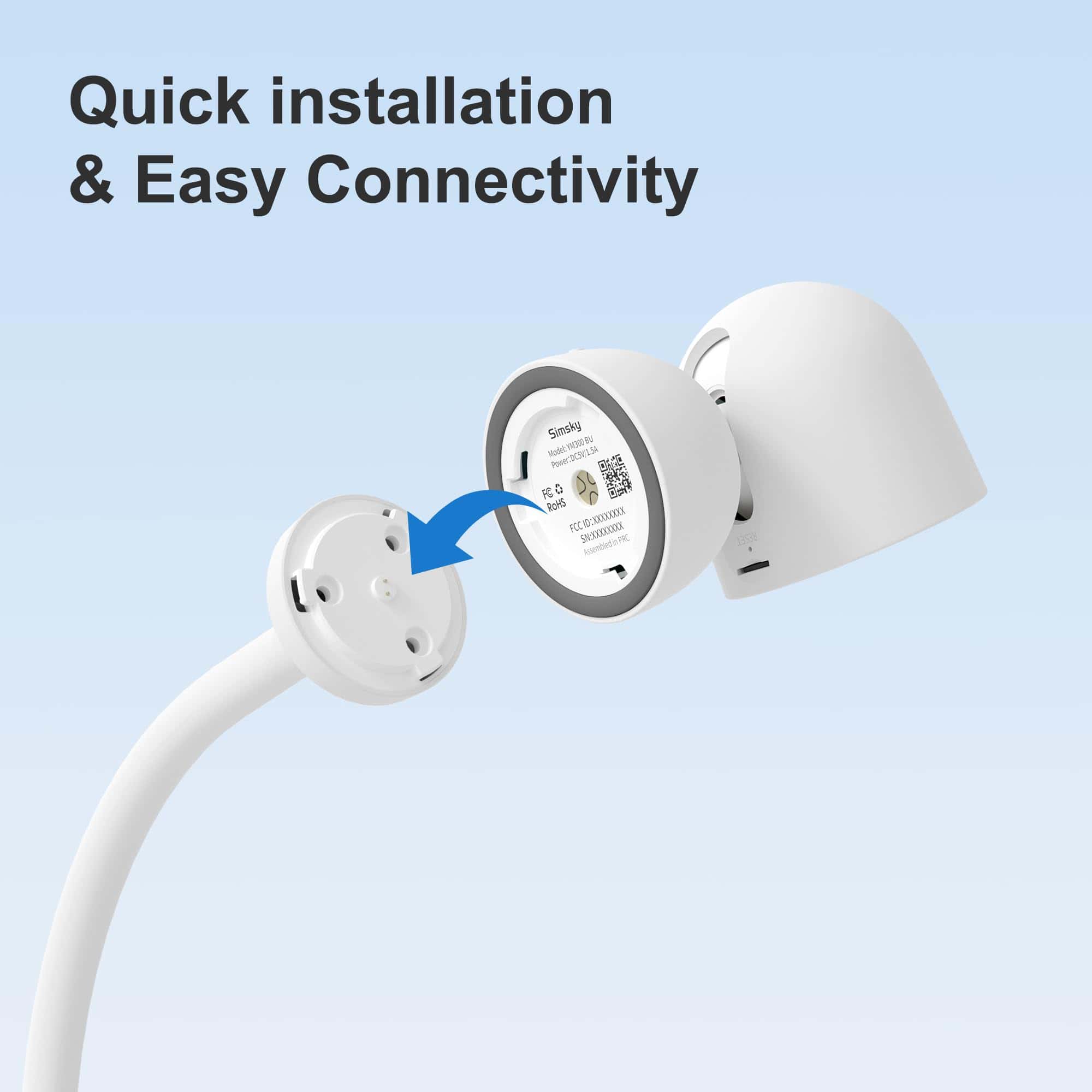 Soporte para monitor de bebé Simsky, Clip-on, Plug & Play, - Imagen 4