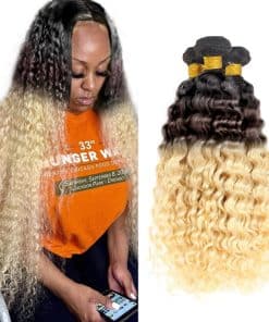 Paquetes de Cabello Humano Ombre Marrón T1B/4/613 -