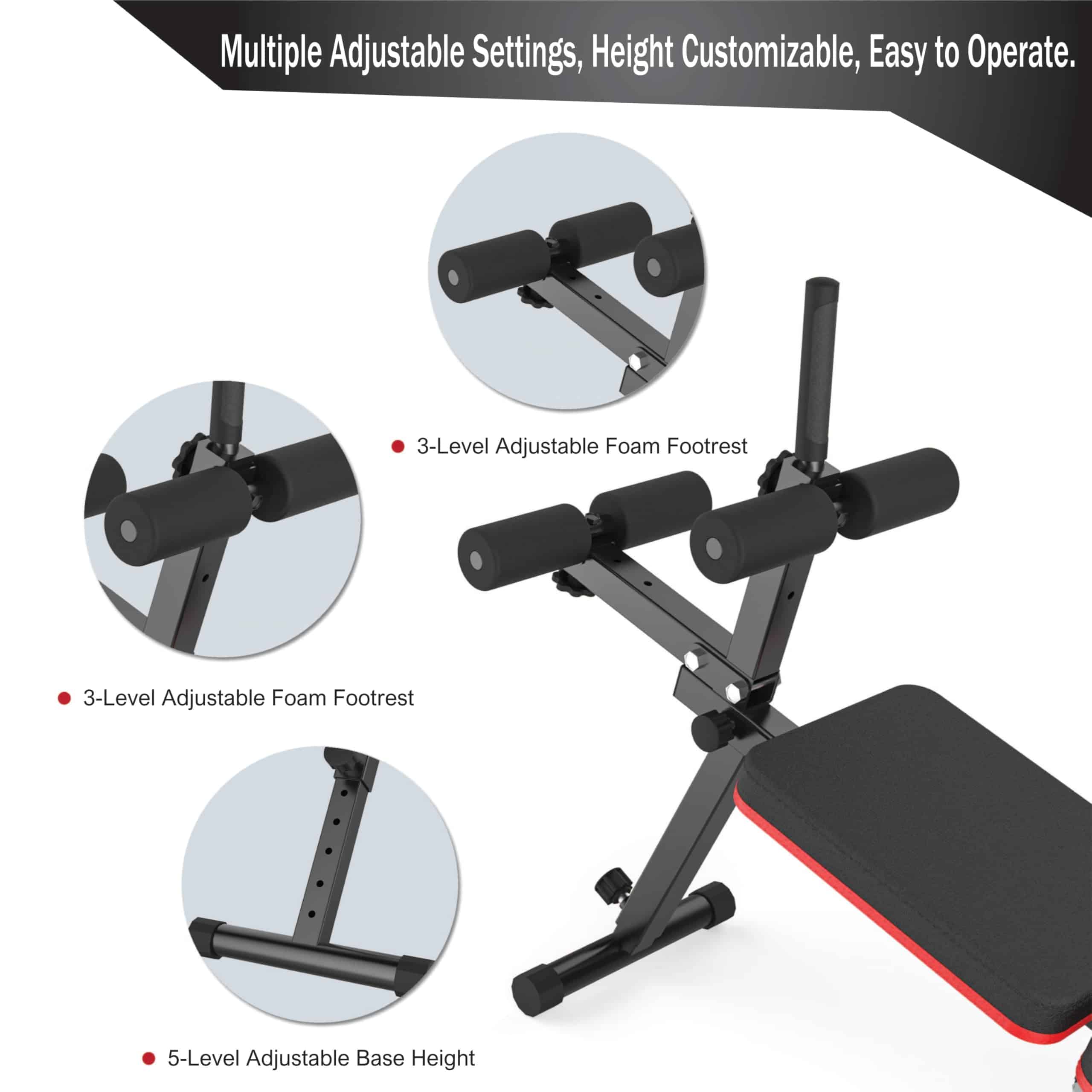 Banco de Declinación y Plano EASY BIG, Plegable, Ajuste - Imagen 4